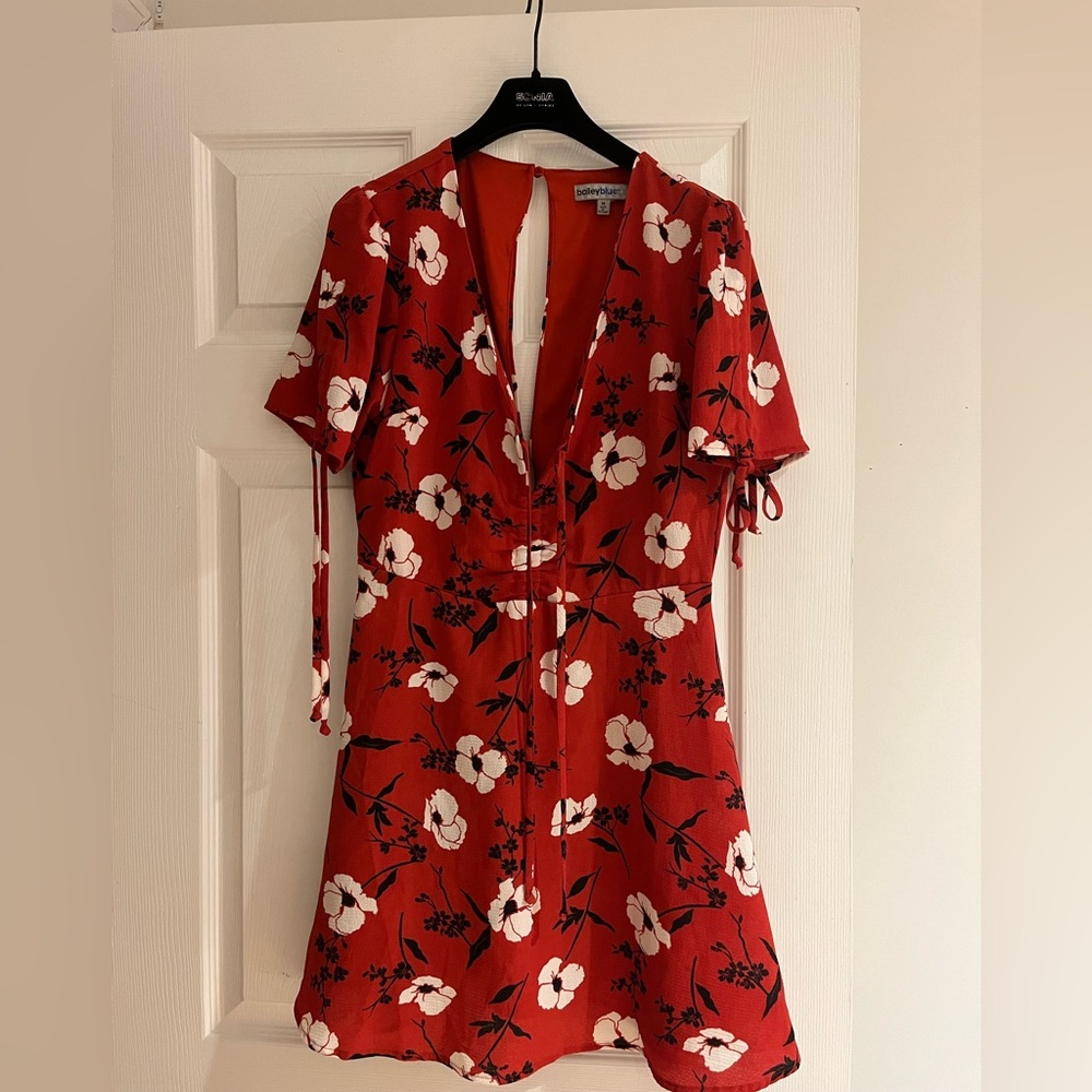 Bailey Blue Red and White Floral Dress